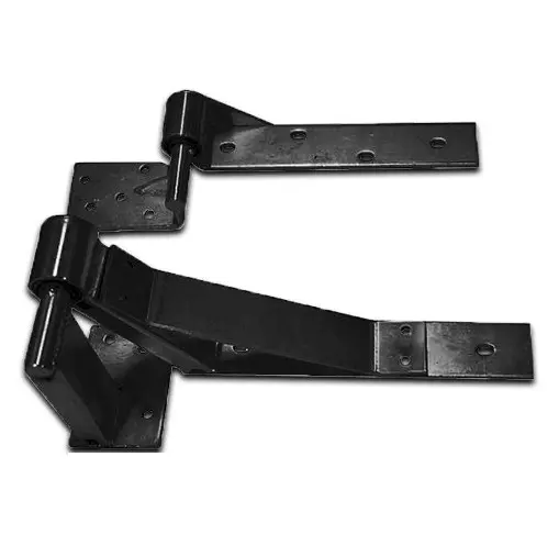 [HGRH485] Residential Rising Gate Hinges - Type A, Black, LH Side - Pair