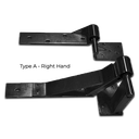 Residential Rising Gate Hinges - Type A, Black, RH Side 