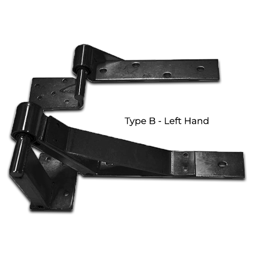 Swing Gate Rising Hinge or Up Hill Hinge Type B  Left hand Side - Black