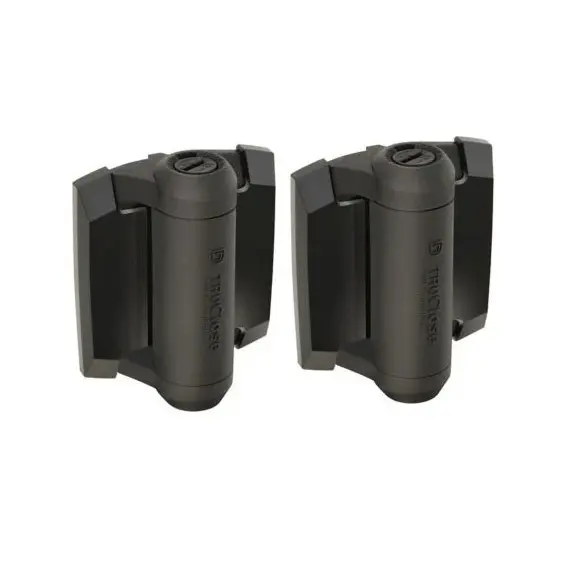[HN738] D&D TruClose Adjustable Self Closing Hinges - 30kg, Black, For Metal, No Legs - Pair