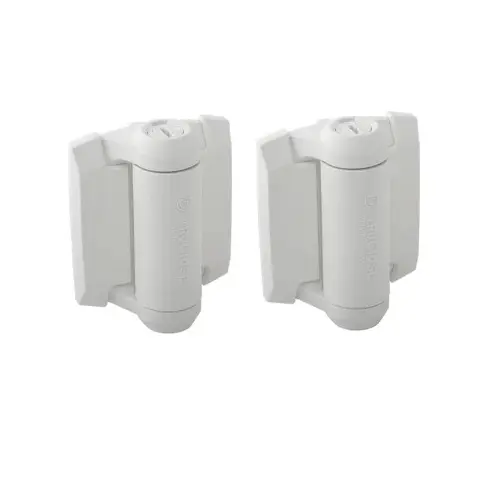 D&D TruClose Adjustable Self Closing Hinges - 30kg, White, For Metal, No Legs - Pair (TCA1S3WT)