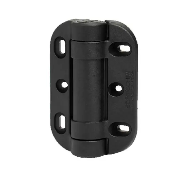 [HN708] Safetech MegaKlik Adjustable Self Closing Hinges - 85kg, Black, No Legs, Safety Cap Included - Pair