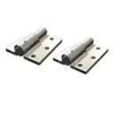 Zinc Plated Weld to Screw Prison Hinges - 16mm Pin, LH, Silver - Pair