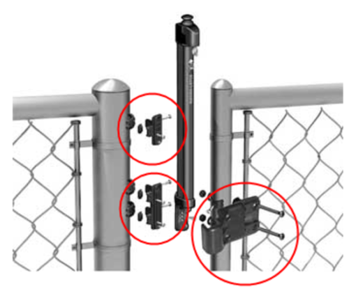 Swing Gates Top Pull Round Post Adaptor Lock Kit series 2