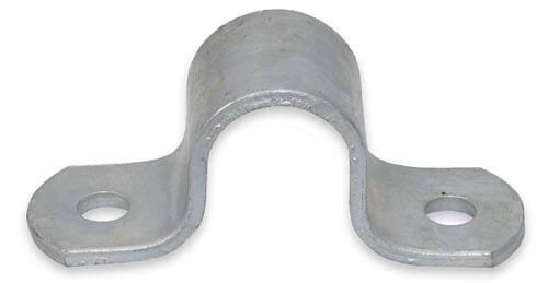 Swing Gate Hot Dip Galvanized Pipe Hinge Strap (Loose Fit, 40NB, Diamond Hole) - Strap Part Only