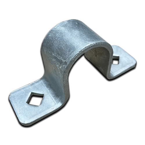 Swing Gate Hot Dip Galvanized Pipe Hinge Strap (Loose Fit, 32NB, Diamond Hole) - Strap Part Only