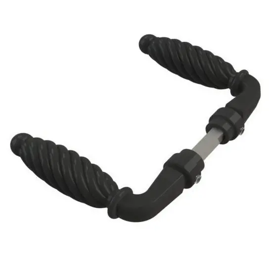 [HDGH107] Gatemaster Insert Mortice Lock Handle - TDH Traditional - Plastic in Matt Black - Pair