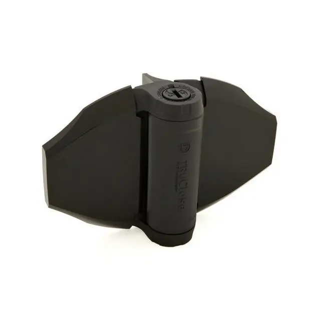 [HN770] D&D TruClose Adjustable Self Closing Hinges - 70kg, Black, For Vinyl/Wood, 19mm Gap, One Leg - Pair
