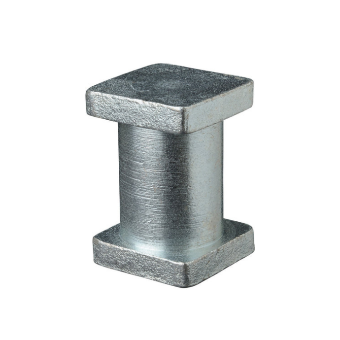 Round Tube Weld-On Adaptor - 40mm Square To 25NB Round - Single