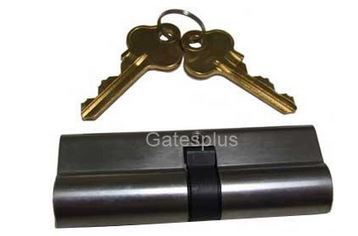 Viro Key Barrel 90mm off set 35/55  Double keyed Cylinder - Satin Chrome