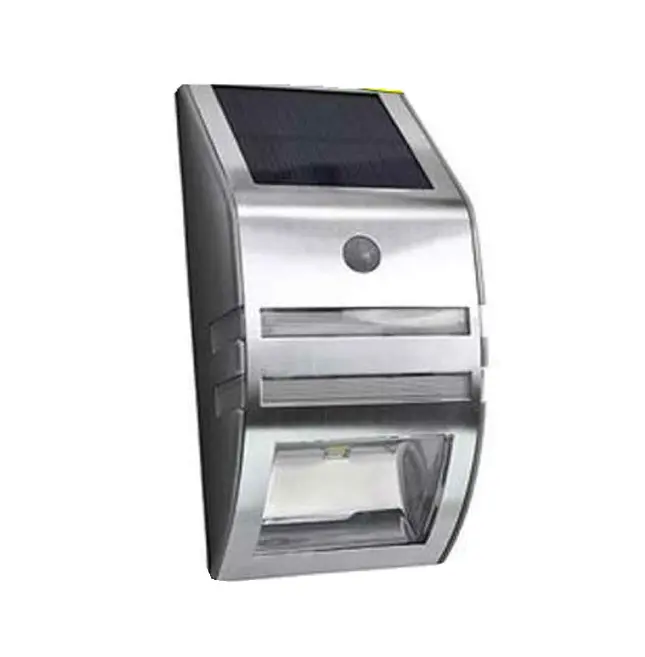 Solar Wall Garden Lights with PIR Sensor - Waterproof IP65 Stainless Steel Lamp