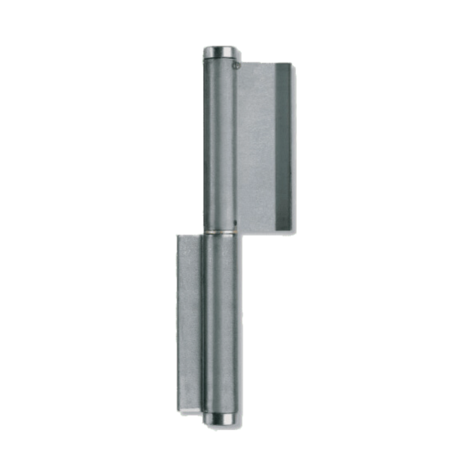 [HN882] Zinc Plated Weld-On Self Closing Bullet Hinge - 250mm Length, Up To 80kg, With Push Plate - Single