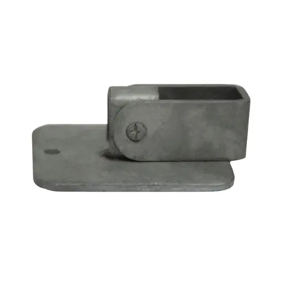 [BKRB472] Steel Fence Rail Bracket, 25x25mm Tube, Double Lug, 2 Hole - Adjustable