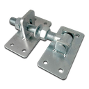 Zinc Plated Adjustable Swing Gate Hinge With Plates - 18x150mm Neck, 113x50mm Plates - Each