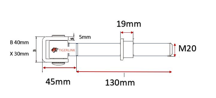 Adjustable Swing Gate Hinge long neck Galvanised size 150 x 20mm - Pair