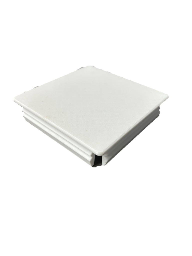 Square Plastic Cap 100x100mm (2mm wall) White