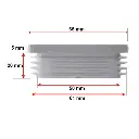 Plastic square Cap 65x65mm (2-4.5mm) White