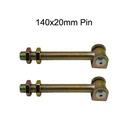 Zinc Plated Adjustable Swing Gate Hinge - 20mm Pin, 160mm Neck - Pair