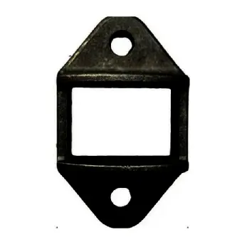 [BKRB523] Aluminium Fence Rail Bracket, 38x25mm Wide Tube, Double Lug, 2 Hole - Black