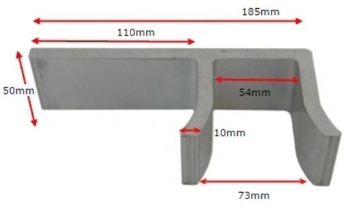 [SGSB428] Aluminium Sliding Block Holder - 50mm, Mounting Bracket