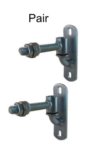 [HN472] GUDGEON & TRUNNION HINGE Adjustable 120mm 16mm Rod - (pair)