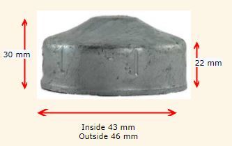 [CPSR545] Galvanised Round End Cap 42.4mm  (32NB)