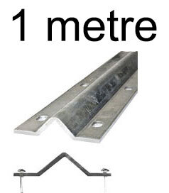 [RT426] Galvanised steel V Groove Above Ground Floor Track for Sliding Gate 1 Meter