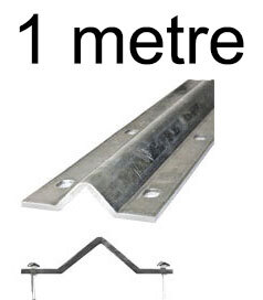 [RT426] Galvanised steel V Groove Above Ground Floor Track for Sliding Gate 1 Metre