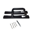 [FK268] Aluminium Swing Gate Lever Handle Euro Lock Set - Black Finished