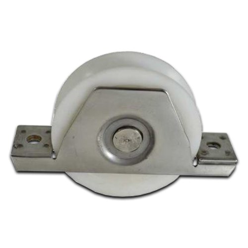 [WH383] Internal Sliding Gate Wheel/Rollers for U Groove  White Nylon 90mm Stainless Steel Bracket