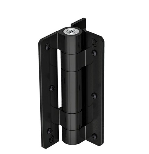 [HN820] D&D Kwikfit Self Closing Aluminium Hinge up to 20kg: Black, Wall Mounted (Pair)