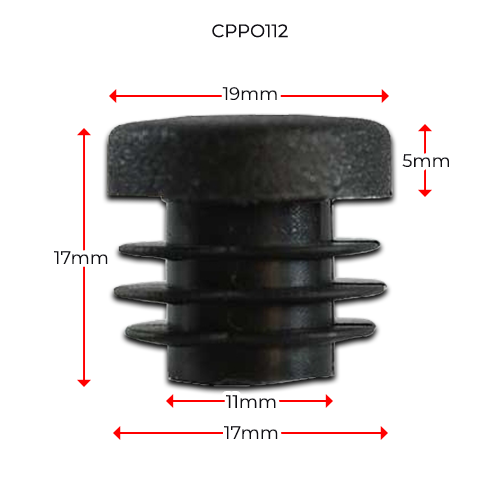 [CPPO112] Plastic Round Cap 19mm (0.8-2.5mm)