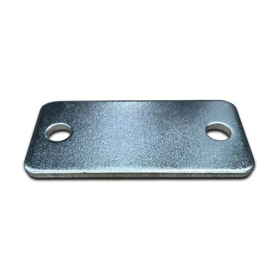 Rectangular Steel Base Plate, 130x90x5mm, 2 Holes | Gatesplus