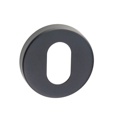 [FK498] Round Oval Escutcheons   for Lockwood lock in Black /pair