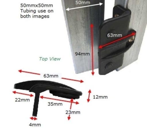 [GSRB945] D&D In-Frame Rubber Gate Stop - 94mm