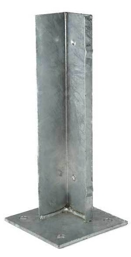 [SE204] Steel Internal Post Base inserted for post size 75x75mm and Base 130x130x5mm