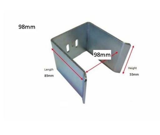 [SGSB425] Steel Sliding Gate Holder for gates size 90mm small- Zinc plated