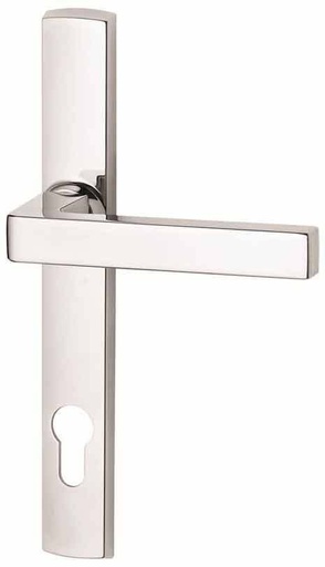 [FK272] Swing Gate Lever Handle Set -  Palladium  Lever On Long Plate Chrome