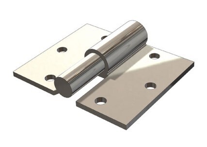 [HN26] Swing Gate Screw to Screw Prison Hinge 19mm RH / pair - Zinc plated