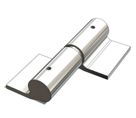 [HGHW195] Swing Gate Weld to Weld Prison Hinge 16mm LH / pair - Zinc plated