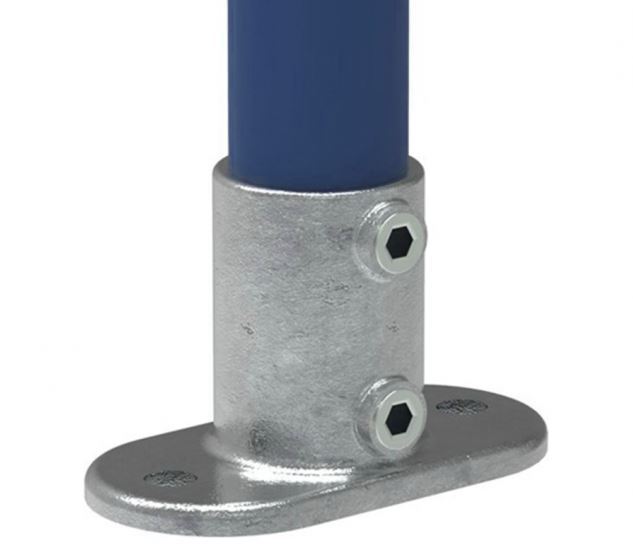 132 D48 Railing Base Flange series, fit 40NB pipe (48mm OD) | Gatesplus