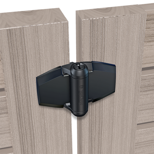 [HGHC748] D&D TruClose Adjustable Self Closing Hinges for Gates up to 30kg : Black, for Metal/Wood, Two Legs